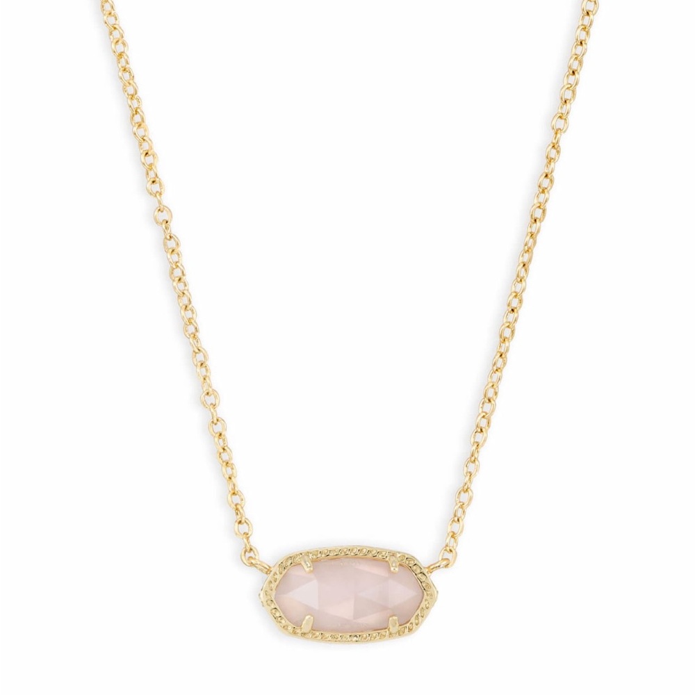 Kendra Scott Gold Necklace with Pink Pendant